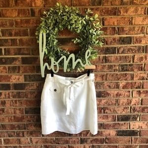 { CYNTHIA ROWLEY } NWOT White Linen Skirt